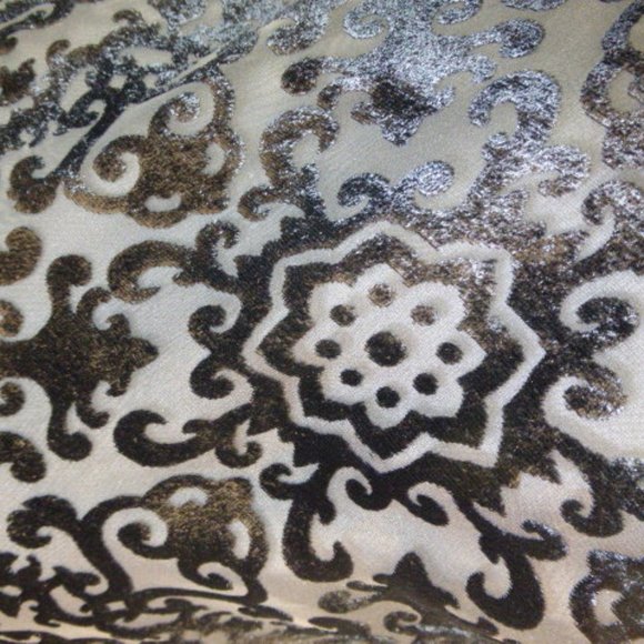 Emanuel Ungaro black burn out velvet maxi spaghetti straps evening party dress M - Picture 6 of 7